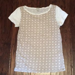 J. CREW Short Sleeve Polka Dot T-Shirt